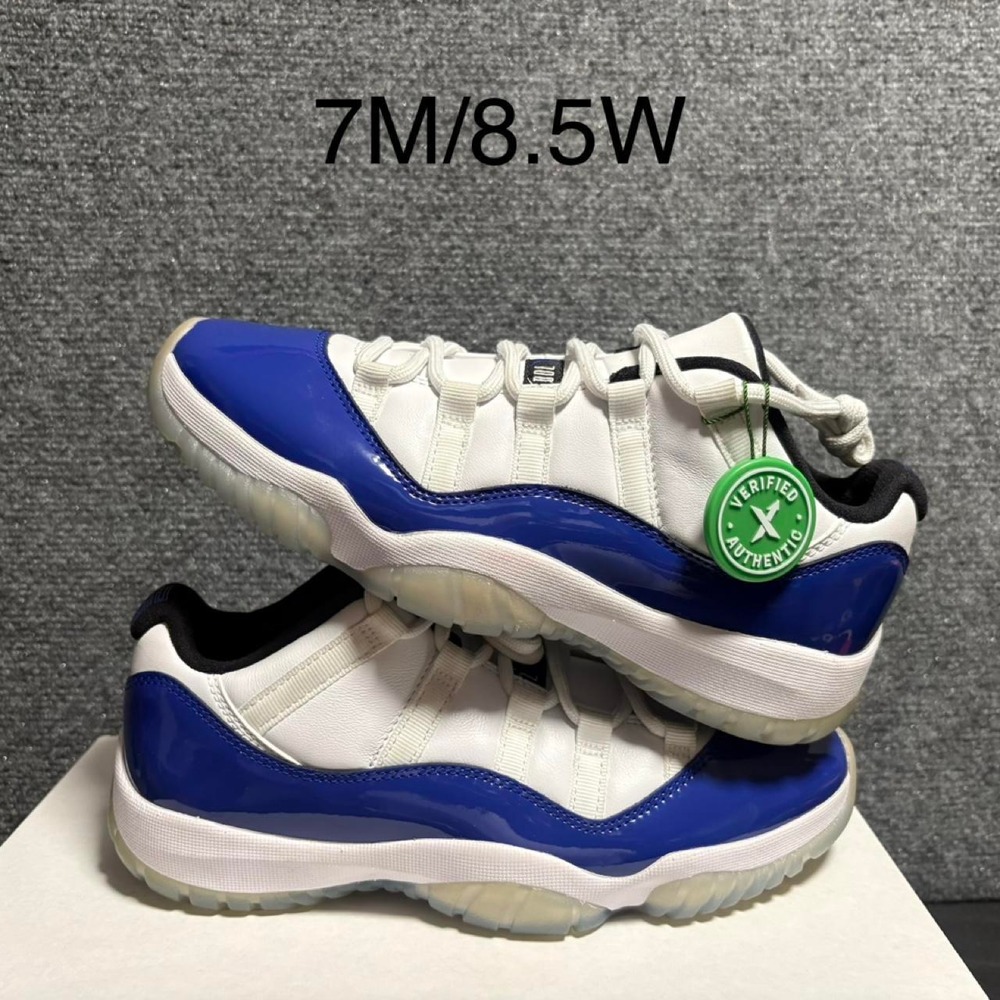 Air Jordan 11 Low Women's "White Concord" Size 8.5W/7M Brand New AH7860-100